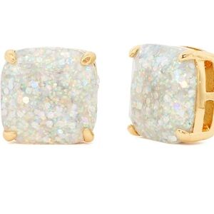 Kate Spade New York ♠️ sparkly opal + clear glitter earrings